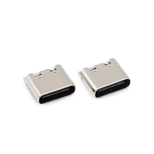 Weibliche Art c-Verbindungsstücke 6 Stift USBs 180 Wohnung des Grad-Bad-3.1mm UL94V-0