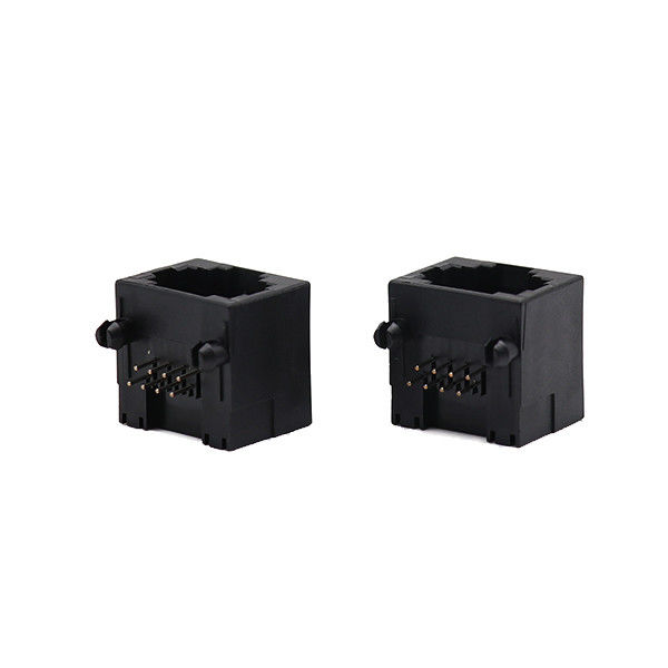 Stift FeMännlich Straight RJ45 des Schwarz-8 PWB-Verbindungsstück Jack Network Plug 8p8c