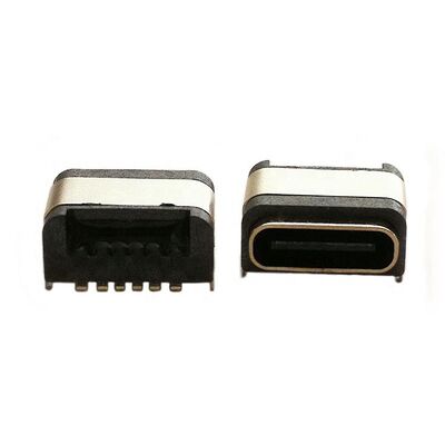 IP67 Wasserdichter USB-Anschluss 6-poliger horizontaler Oberflächenmontage-USB-Typ-C-Buchsenanschluss
