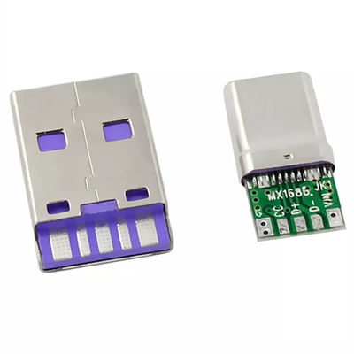 USB-Stecker Typ C Stecker Ladeanschluss Schnelle Übertragungsgeschwindigkeit 5A